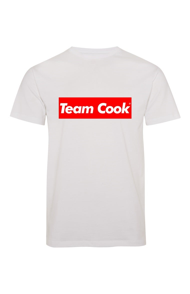Image of 'Team Cook' White Slim Fit T-Shirt