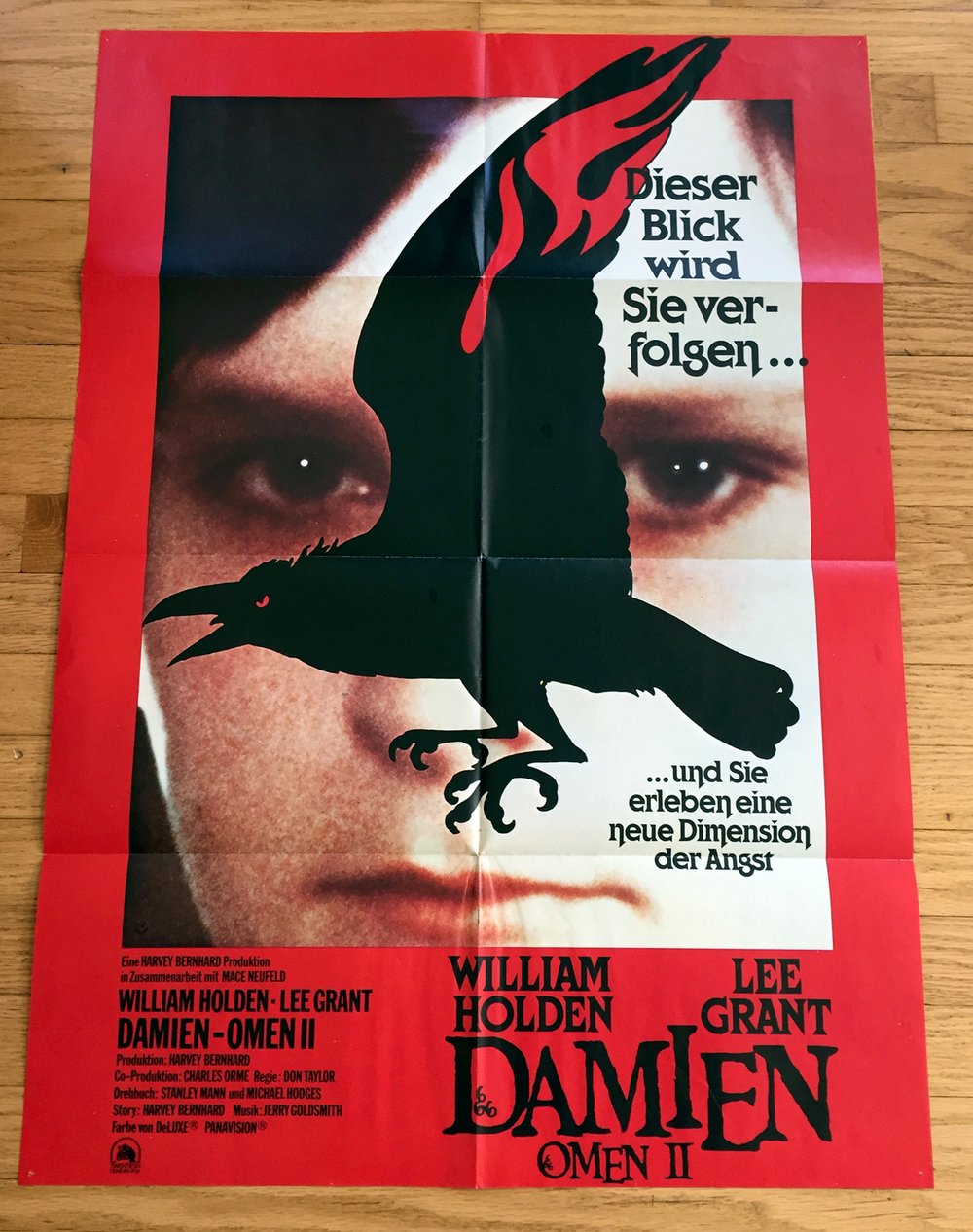 1978 DAMIEN OMEN II Original German A1 Movie Poster
