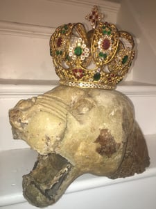 Image of Antique French religious tiara crown