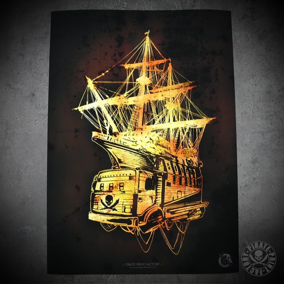 Image of Print Pirate Boat Warm