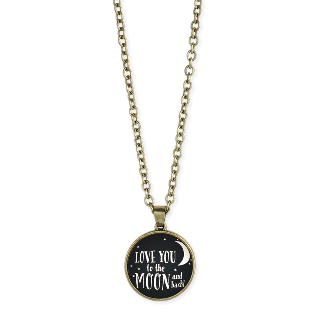 Image of Gold Tone " I Love You to the Moon and Back" necklace!