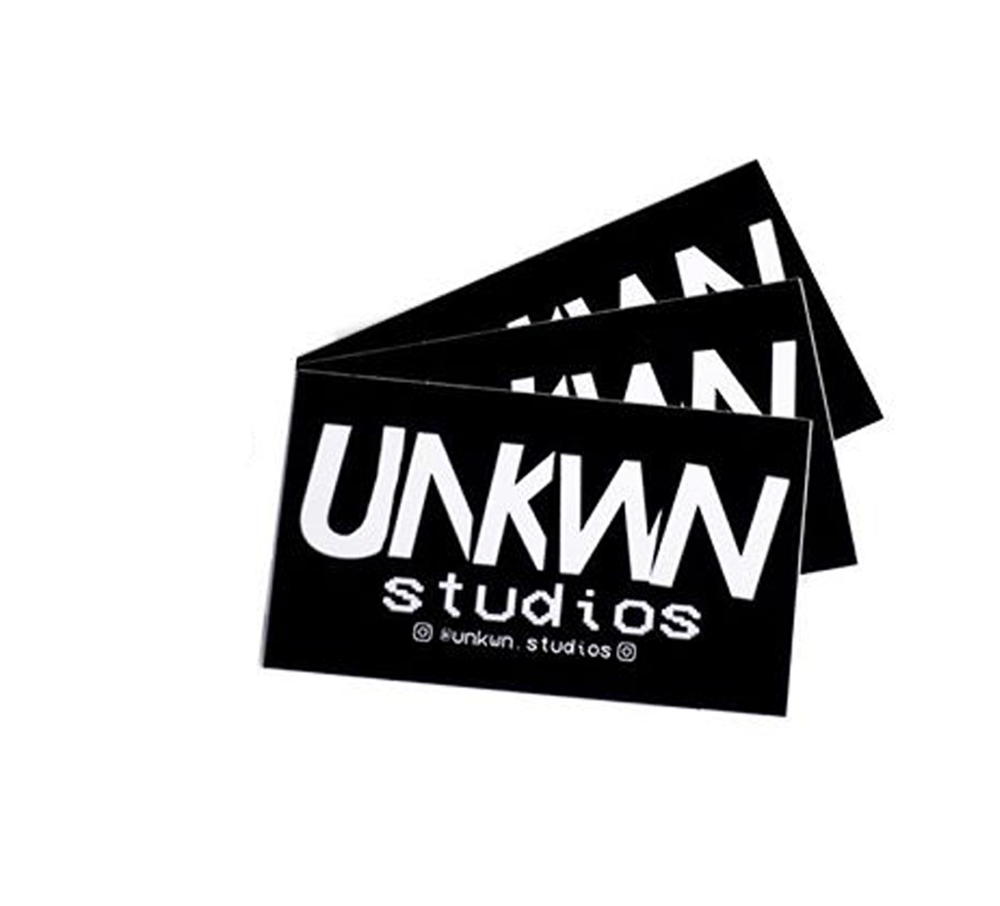 Image of Black UNKWN STUDIOS sticker 