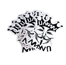 Image of White Anonymous UNKWN sticker