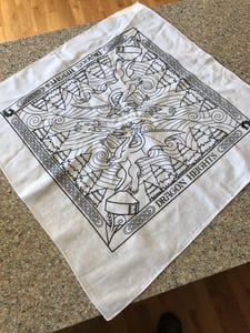 Image of Dragon Heights fundraiser bandana: B&W Color-your-own