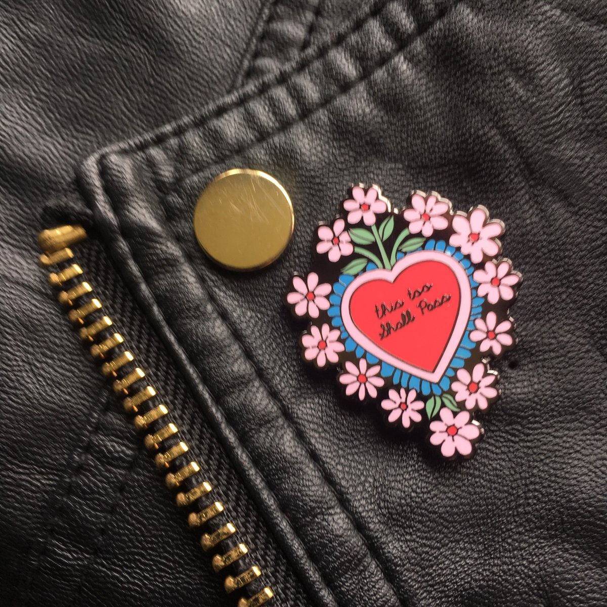 This Too Shall Pass Mexican Heart Enamel Pin