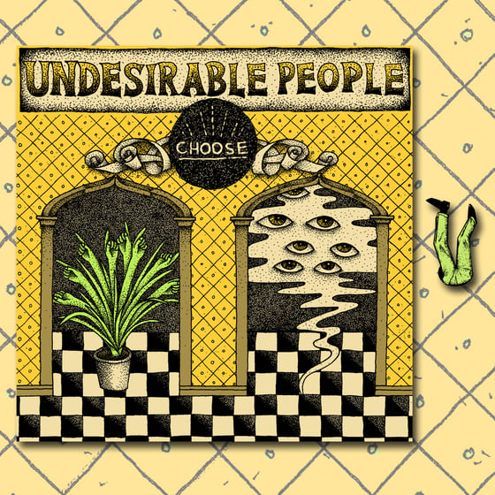 Image of Undesirable People - Choose 7" + Enamel Pin Bundle