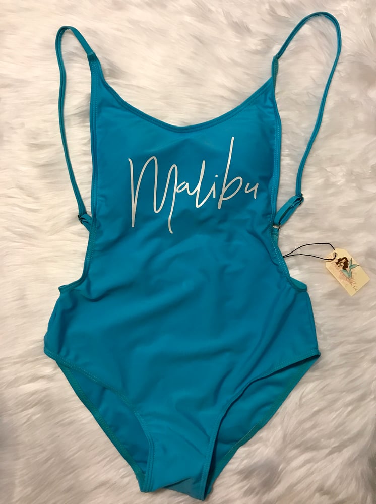 Image of Malibu One Piece Swimsuit Low Back, Side Boobs