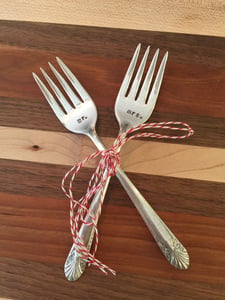 Image of Wedding Cake Fork Set