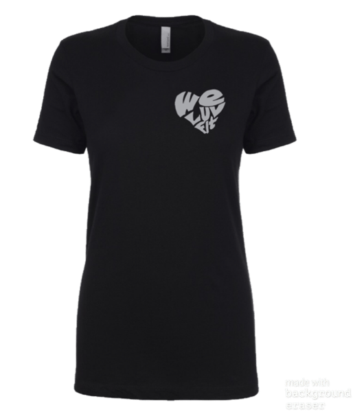 Image of Black WeLuvFit Women's Tee (Front)