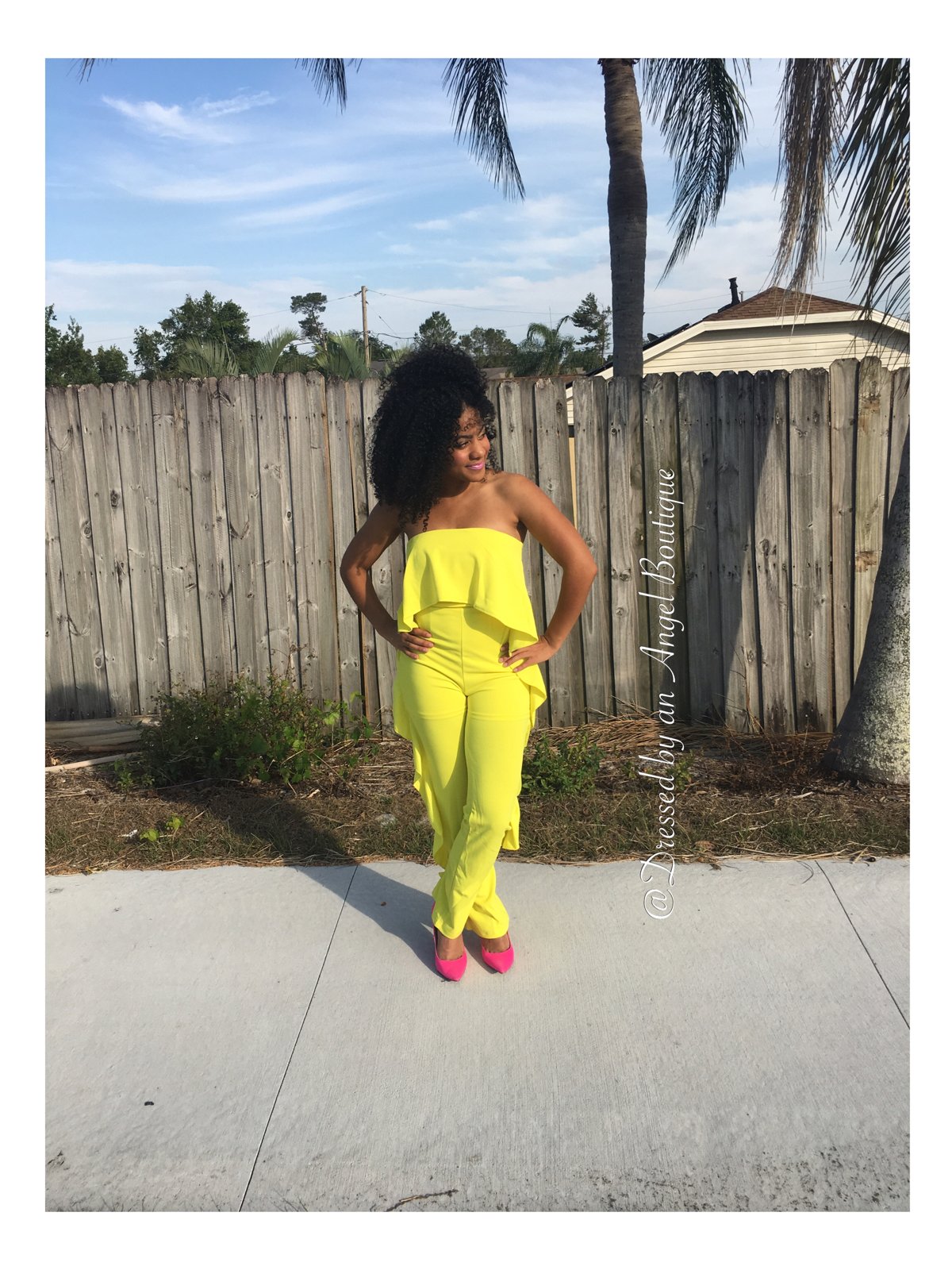 Image of Lazy Days of Summer Collections Yellow Jumpsuit