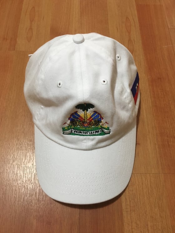 Image of White Haiti dad hat