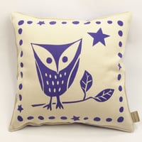 Image 3 of Personalised Owl Print Cushion