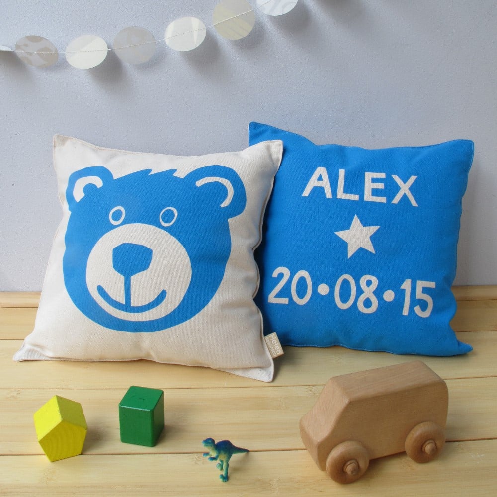 Image of Personalised Teddy Bear Cushion