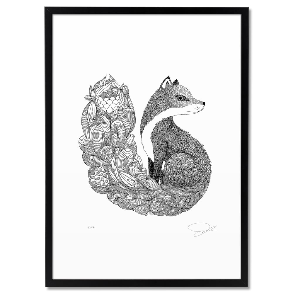 Print: Flowery Fox