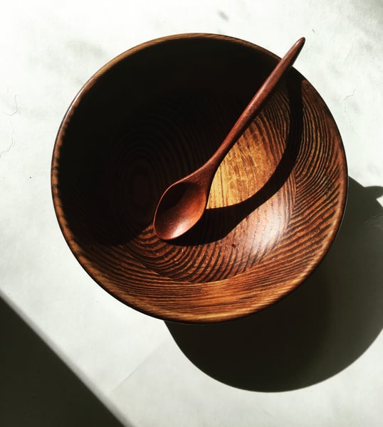 Image of Wooden bowl-boho glow