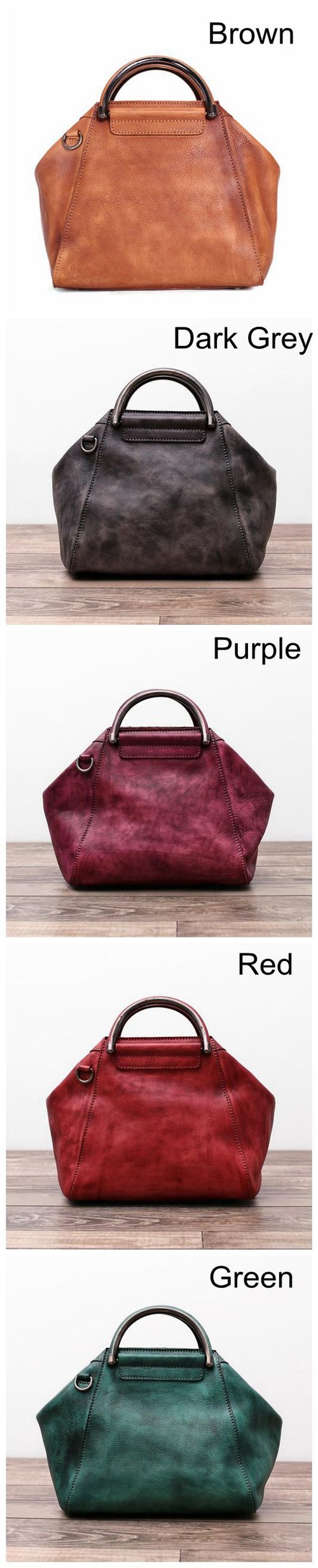 Image of Handmade Full Grain Leather Women Handbag, Designer Handbag, Leather Satchel Bag WF52