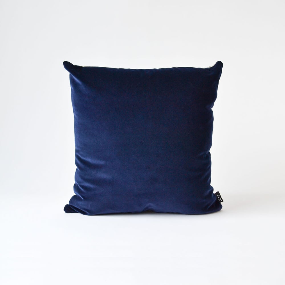 Image of Galaxy Velvet Navy Cushion Cover - Square
