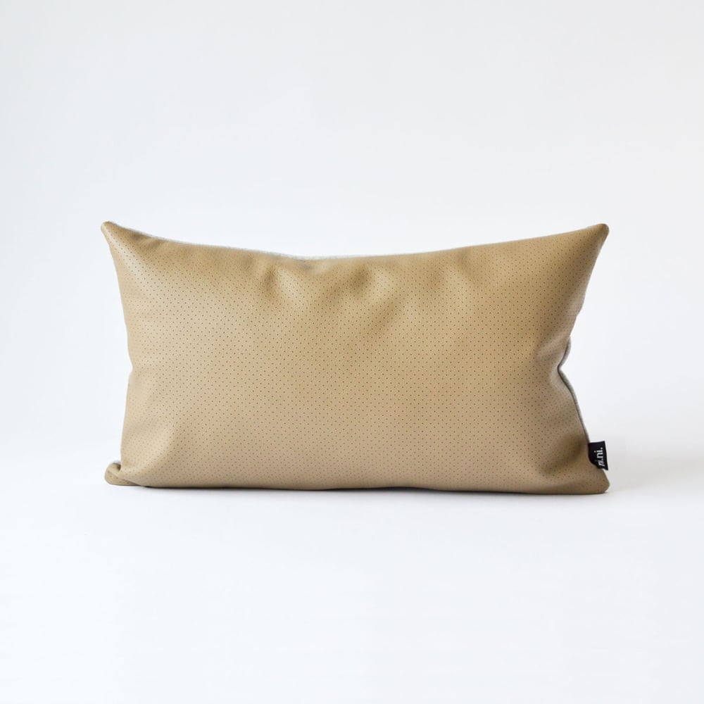 Image of Leather Dotty Cushion Cover -  Lumbar 