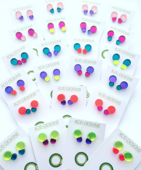 Image of Náušnice / Earrings Bubbles color