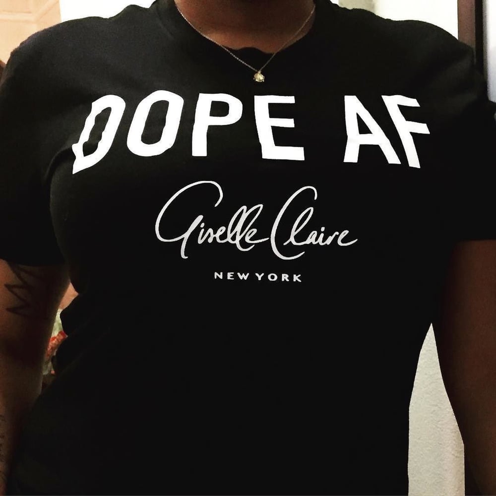Image of DOPE AF Ladies Boyfriend Cotton T-Shirt (Black)