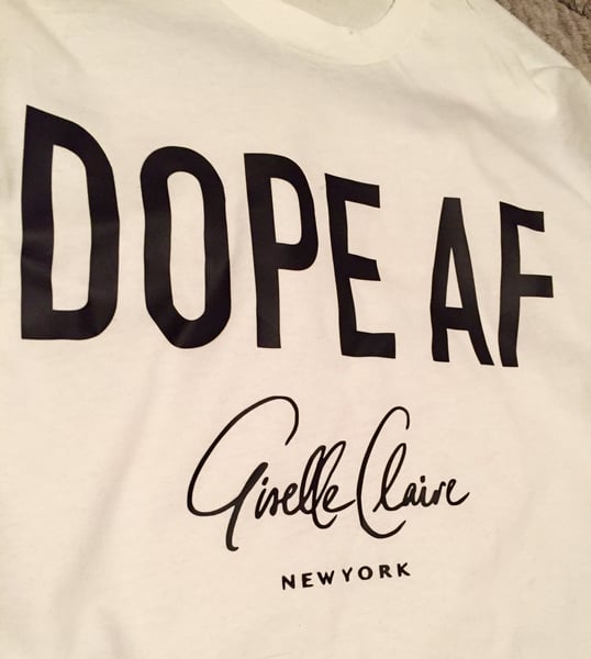 Image of DOPE AF Ladies Boyfriend T-Shirt (White)