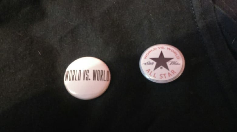 Image of WORLD VS. WORLD Pin Badges x2