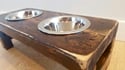 Rustic Raised Dog Bowl Feeders 