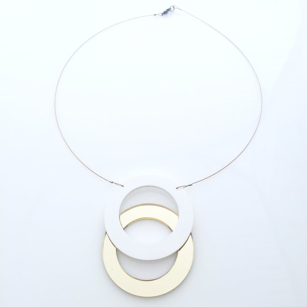 Image of Náhrdelník / Necklace DoubleCircle mirror