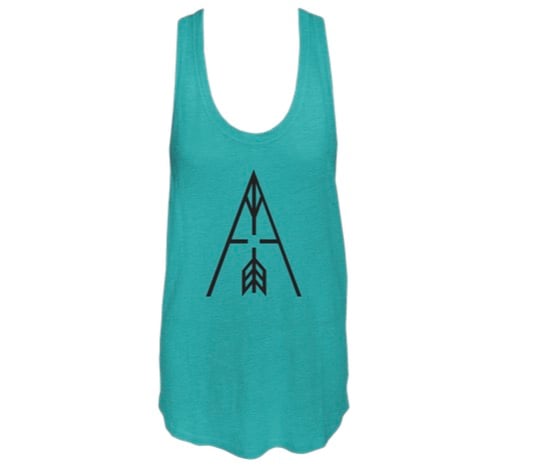 Image of Ladies Arrow logo racerback - TEAL