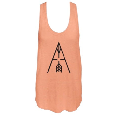 Image of Ladies Arrow logo racerback - PEACH