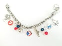 Air Force Academy Charm Bracelet with 3 charms and beads