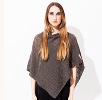 Lace knitted poncho    Graphite