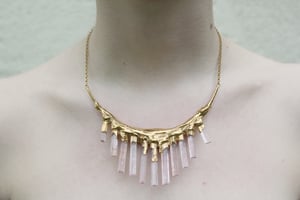 Image of Pink Tourmaline + Yellow Gold Vermeil Necklace