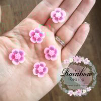 Tropical pink flowers x 10