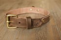 Katie Boxer Double Thickness Decorative Leather Dog Collar