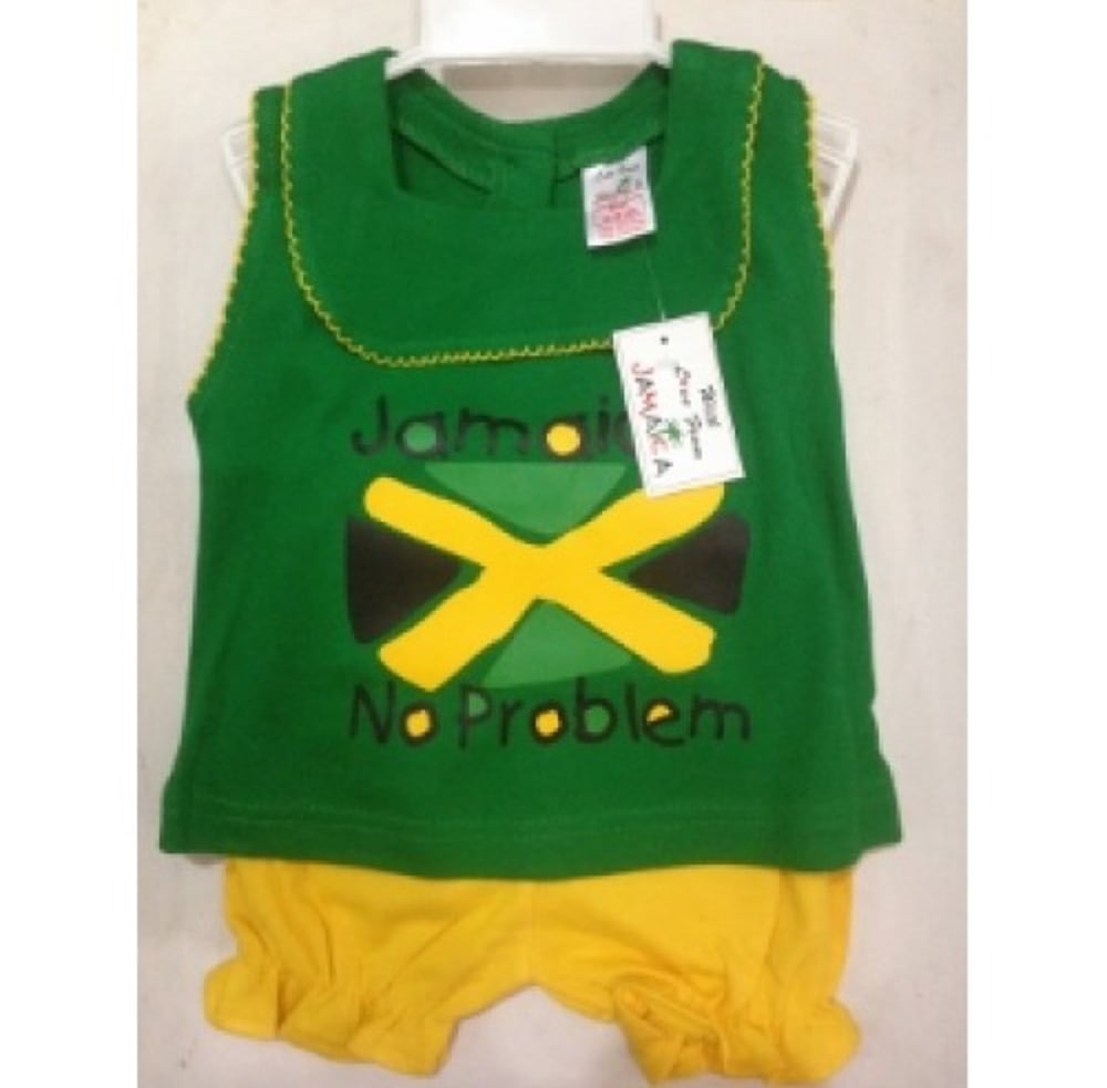 Jamaica 2 piece Baby girls outfit (green)