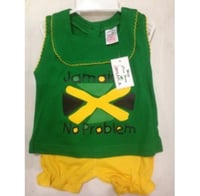 Jamaica 2 piece Baby girls outfit (green)