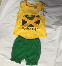 Image 2 of Jamaica 2pc baby girls outfit (Yellow)