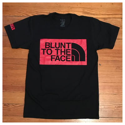 Image of Blunt to the face tee (Black/Red)