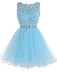 Image 1 of Cute Light Blue Homecoming Dresses, Homecoming Dresses 2017, Short Prom Dress