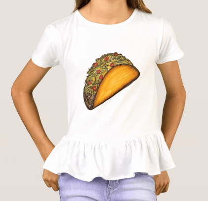 Image of Girls Taco Ruffle Shirt
