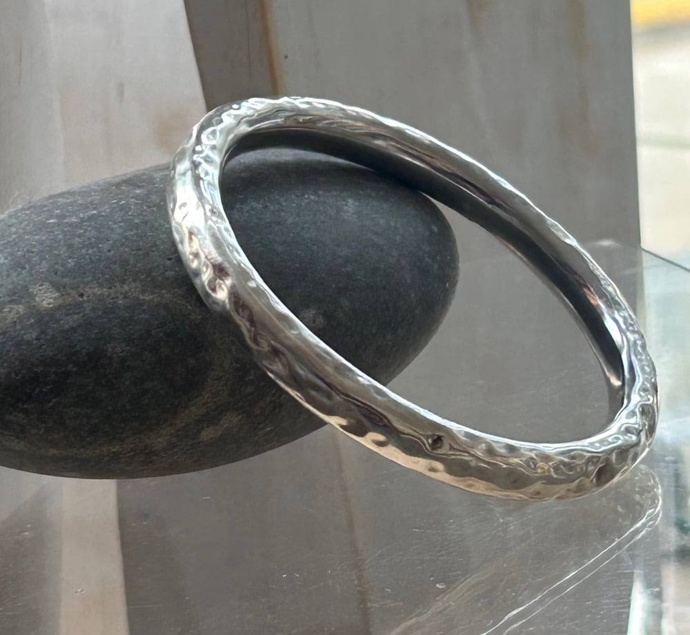Image of Chunky Sterling Silver Bangle 