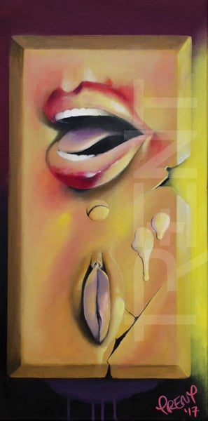 Image of 'Lips on a Wall' 11x14 Print
