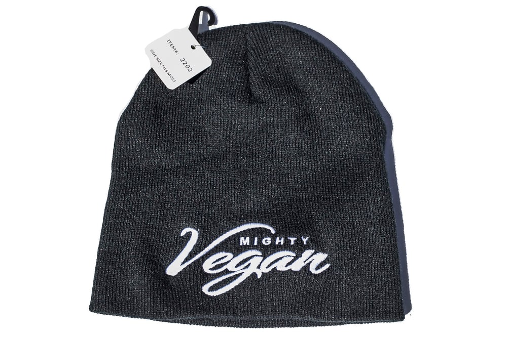 Image of M.V.A CURSIVE BLACK BEANIE