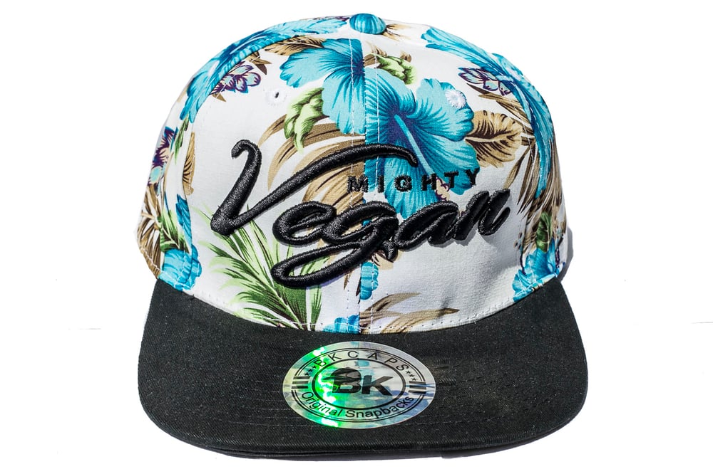 Image of MVA BLUE HAWAIIAN FLORAL 3D SNAPBACK HAT