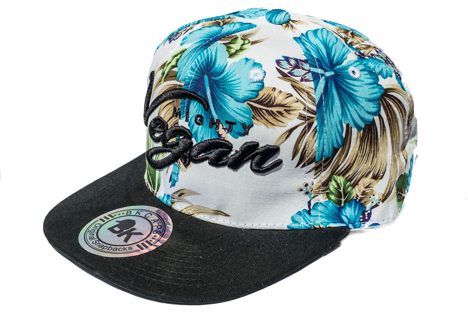 Image of MVA BLUE HAWAIIAN FLORAL 3D SNAPBACK HAT