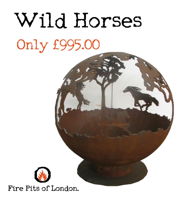 Image of WILD HORSES – FIRE PIT GLOBE