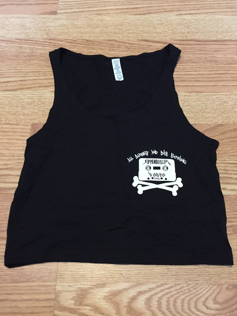 ( For Women ) Minding My Busyness / Cassettes and Bones Crop Top