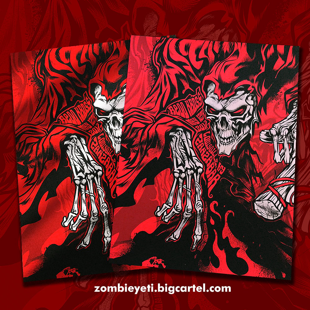 Redd Kross Louisville, KY S/N Gig Poster / Zombie Yeti