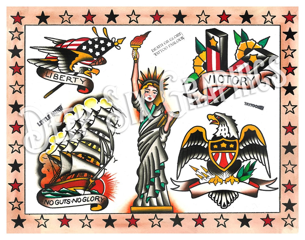 Image of Flash Set with Line Drawings